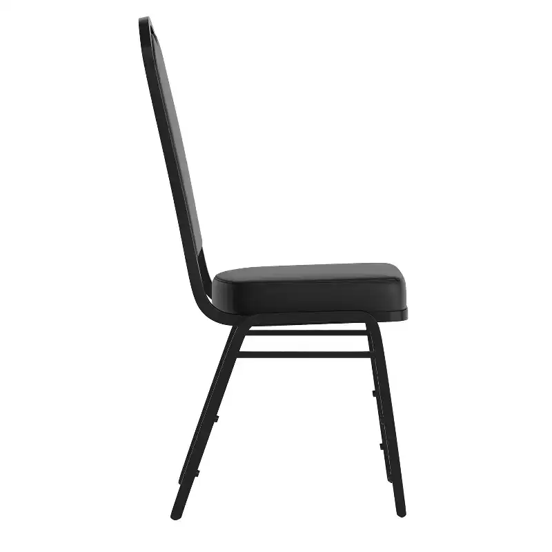 Black Crown Back Stacking Banquet Chair, Set of 4