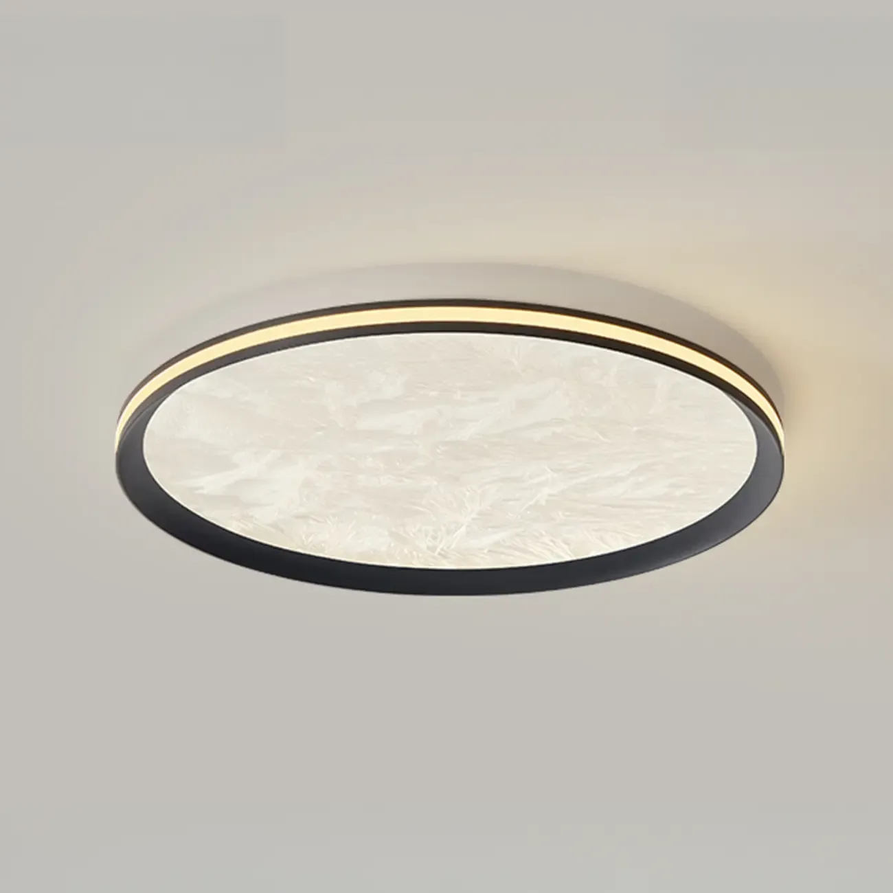 Modern Circular Flush Mount Ceiling Light with Acrylic Shade