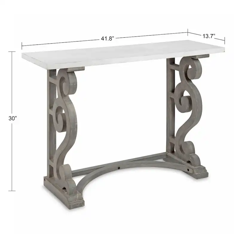 Kate and Laurel Wyldwood Country French Solid Wood Console table