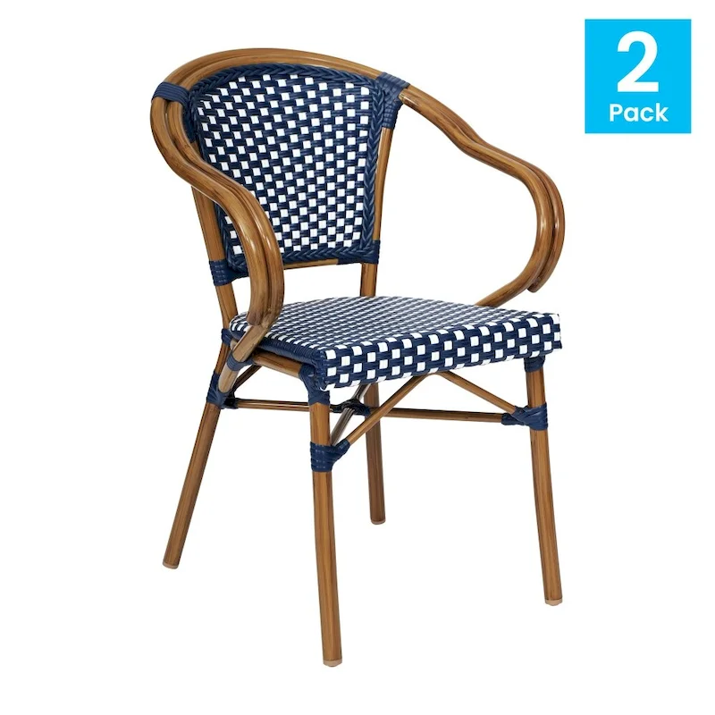 Stacking Bistro Chairs with Metal Frames