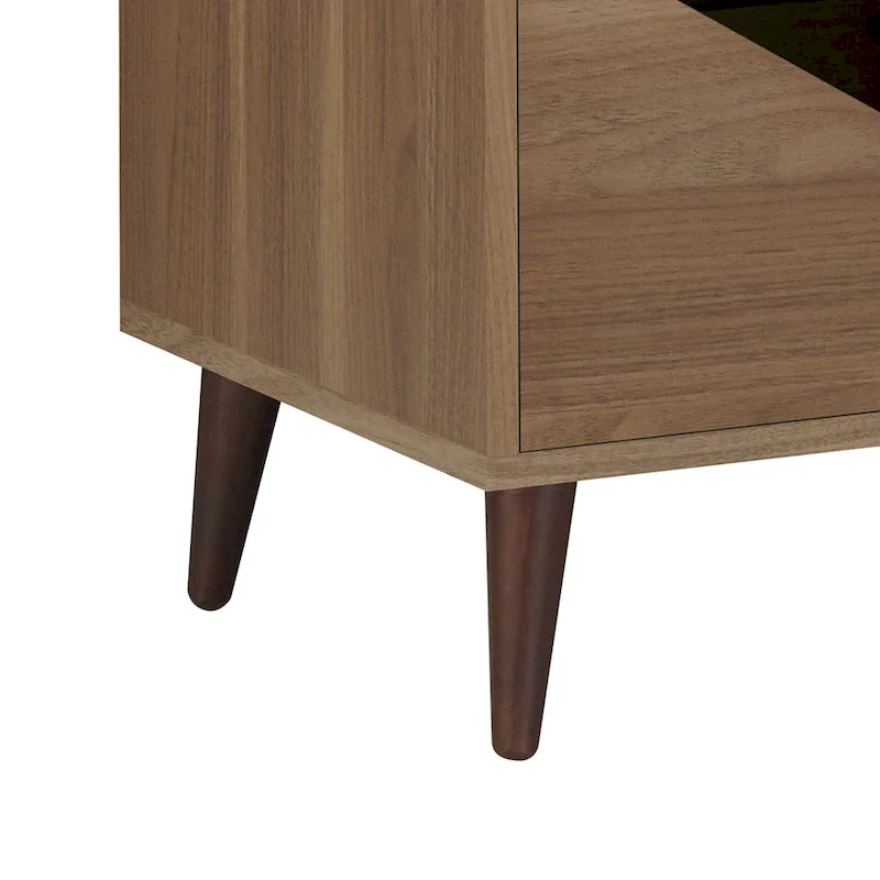 Mid-century Modern 20-inch 1-Shelf and 1-Drawer End Table