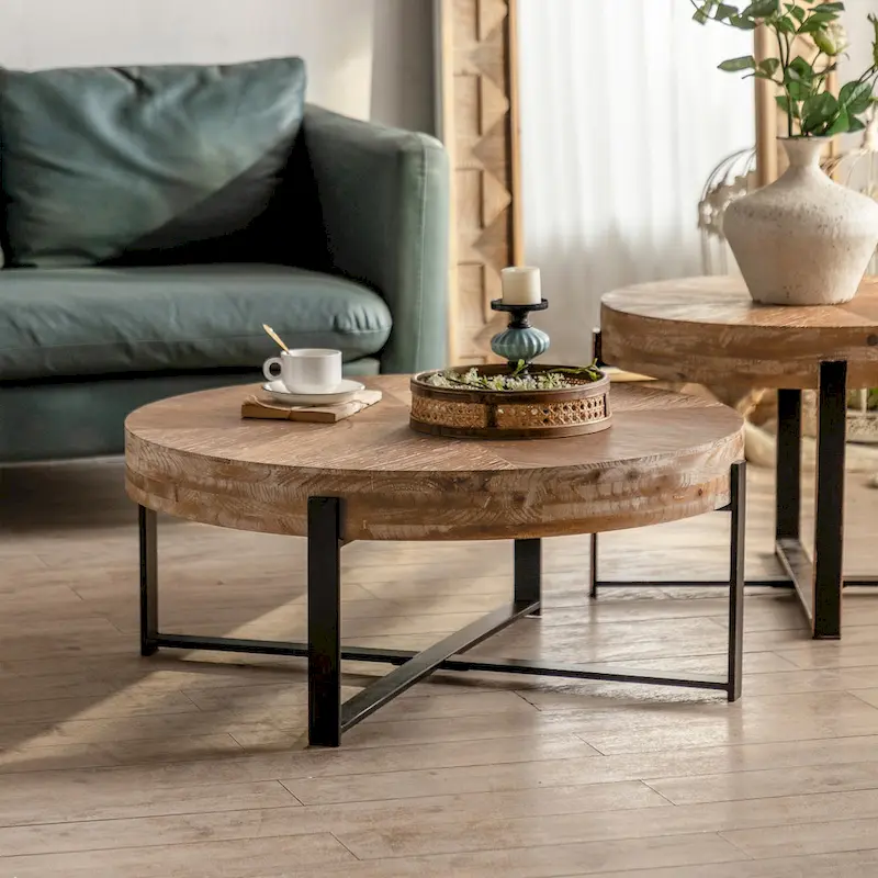 31.29 Modern Retro Splicing Round Coffee Table
