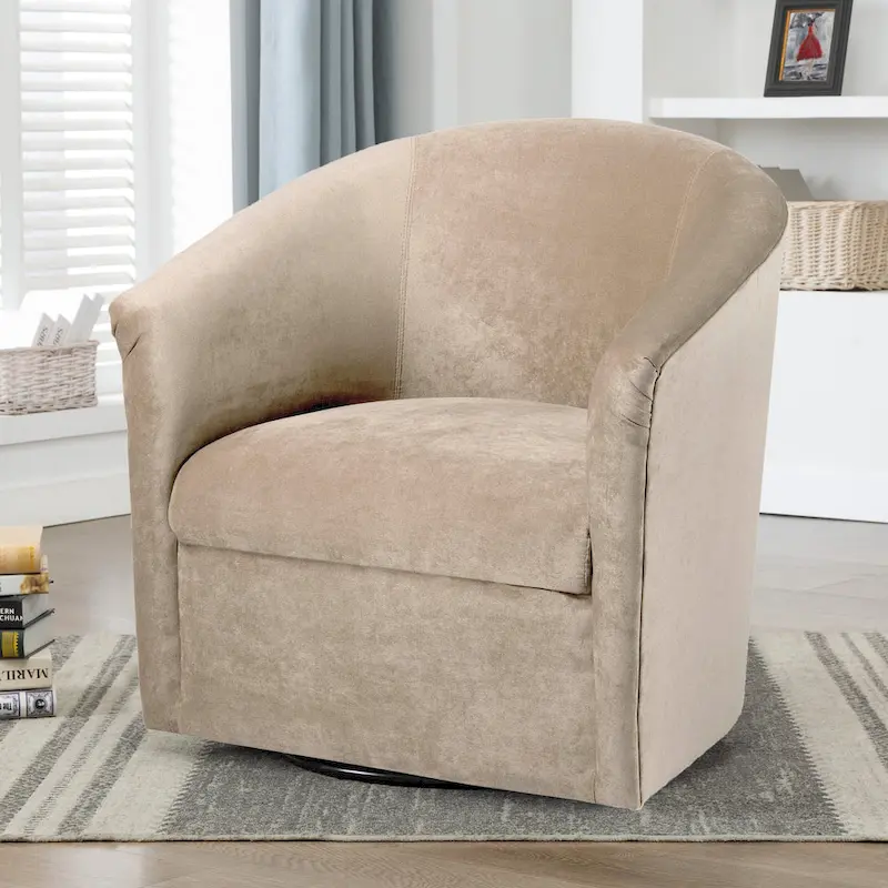 Ellery Modern Microfiber Swivel Accent Chair by Greyson Living