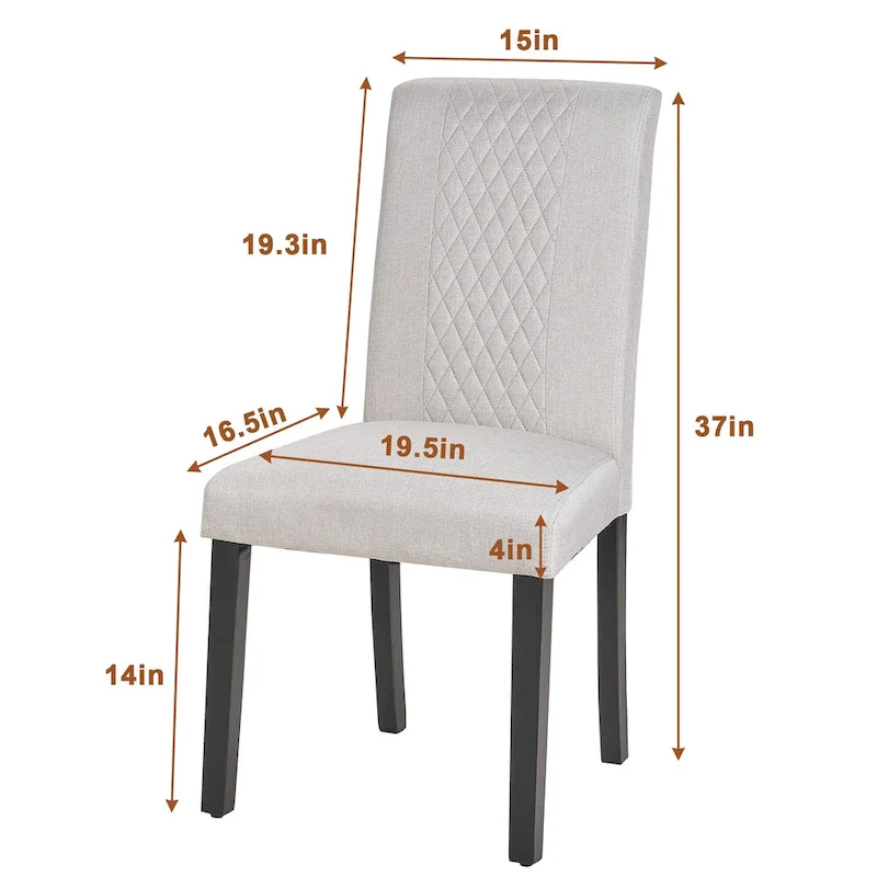 Upholstered Dining Chairs Set of 4 Parson Classic Upholstered Dining Chair,Modern 37 Parson Chairs