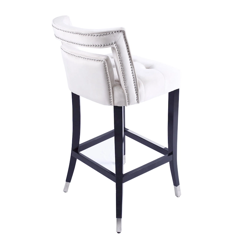 Suede Velvet Barstool with nailheads Dining Room Chair