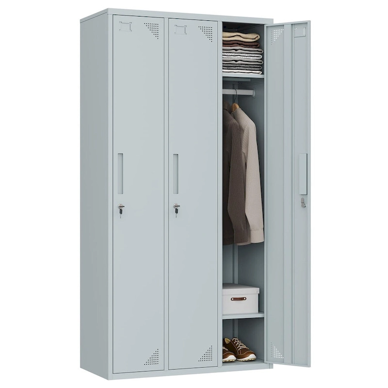 Steel School Locker with Key and 3 Doors