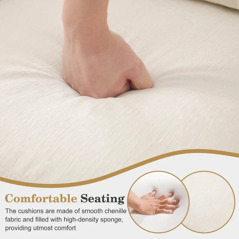 Modern Upholstered Armchair Nailhead Trim Accent Chair with Wood Legs