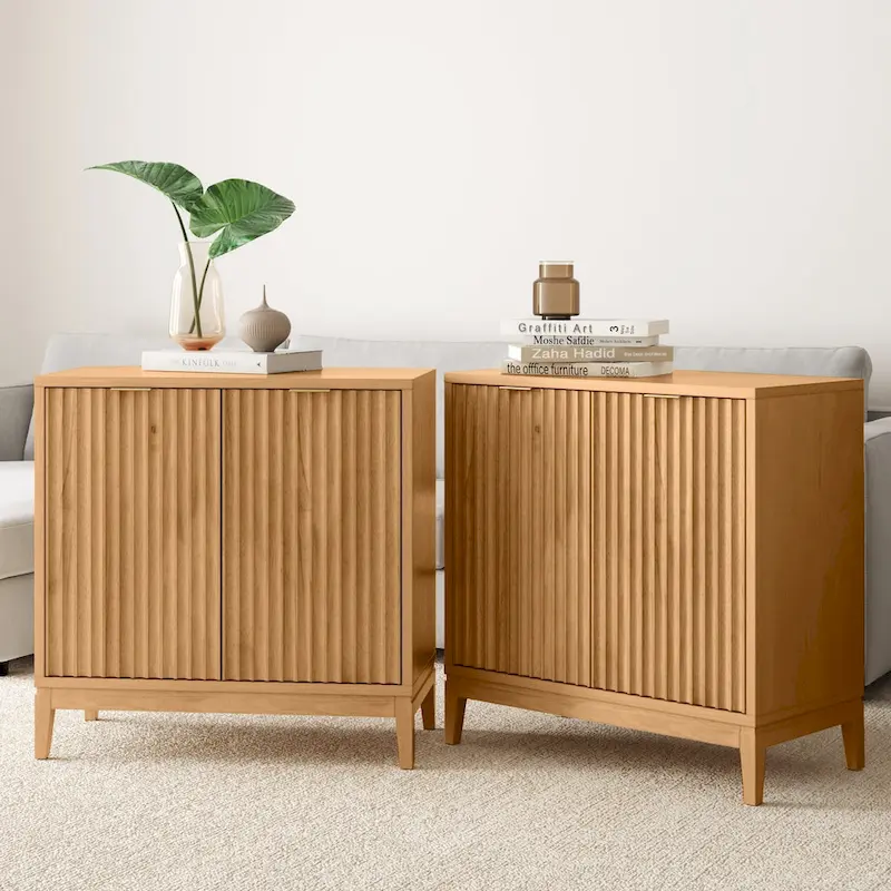 Jasper Modern Sideboard, Kitchen Storage Cabinet with Fluted Doors
