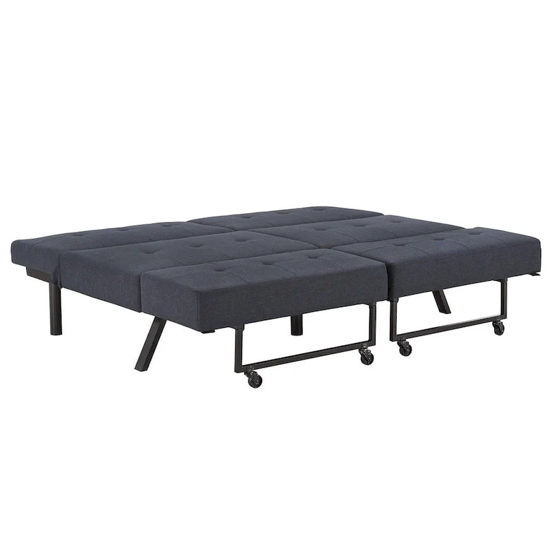 Palatka Full 80   Wide Tufted Fabric Convertible Futon by iNSPIRE Q Classic