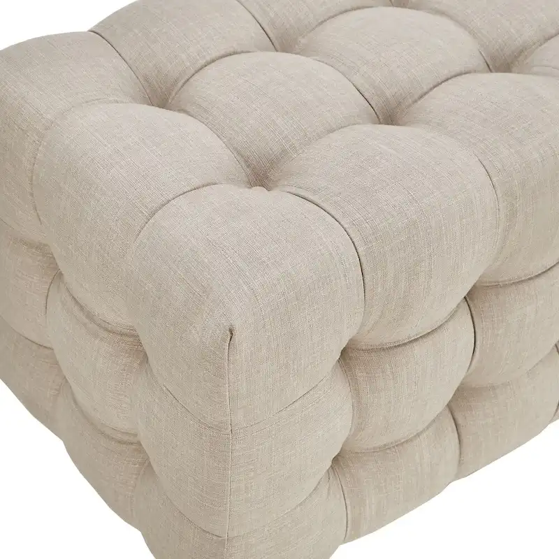 Knightsbridge Linen Fabric Tufted Bench by iNSPIRE Q Artisan