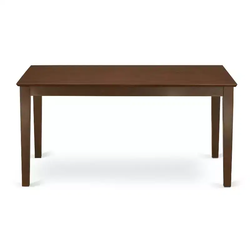 5-Piece Rectangular Mahogany Finish Solid Wood Top-Upholstered Dining Room Set-Seats 4