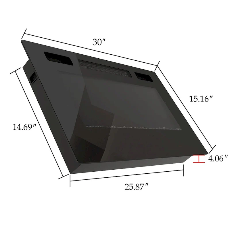 Ambient Electric Fireplace and Durable TV Stand Energy Efficient