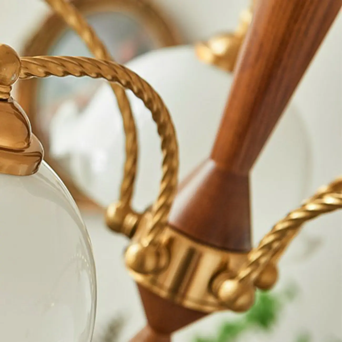 Modern White Dome Chandelier with Adjustable Length