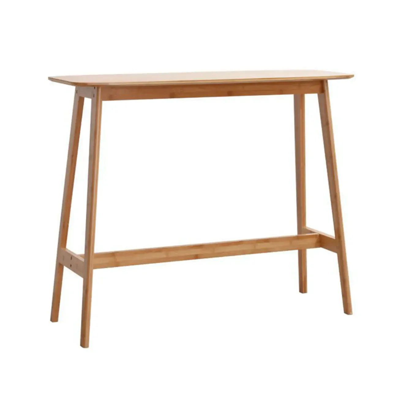 Modern Bamboo Bar Set with Footrest Stools