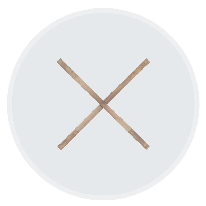 Allard X-base Round Glass Dining Table (Table Only)