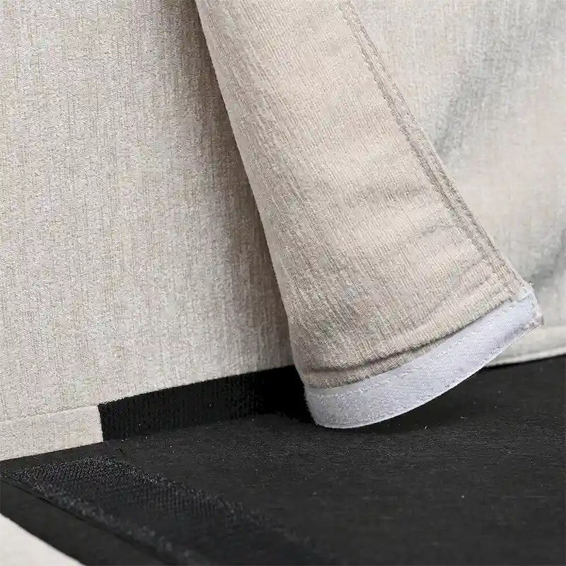 108 Modern Fabric Sectional Sofa with Ottoman and Pillows