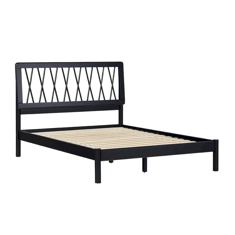 X Spindle Solid Wood Full Bed