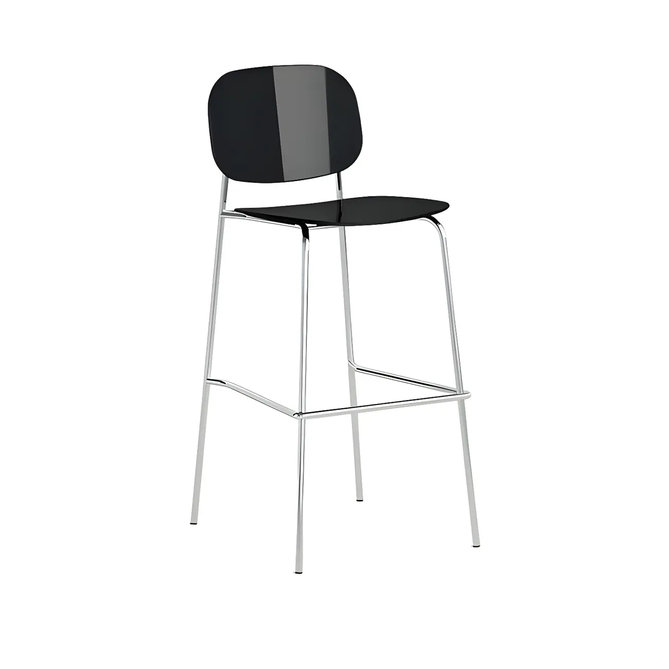 Modern Metal Counter Height Acrylic Bar Stools