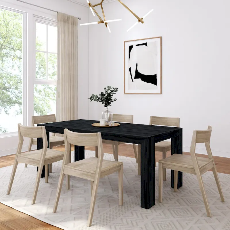 Plank and Beam Modern Solid Wood Dining Chair - Set of 2