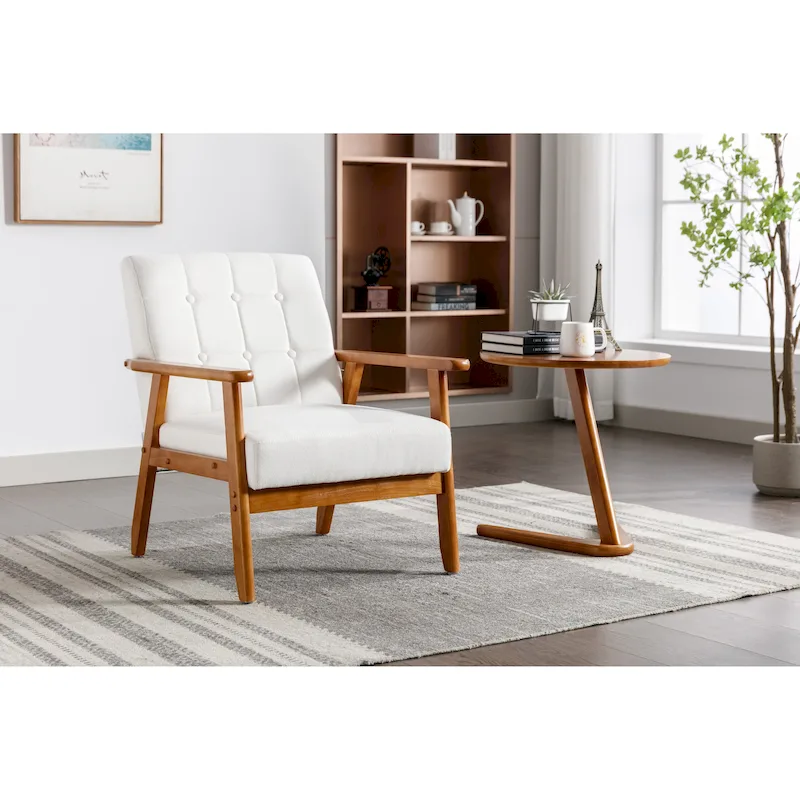 28.74 Tufted Accent Chair with Solid Wood Frame