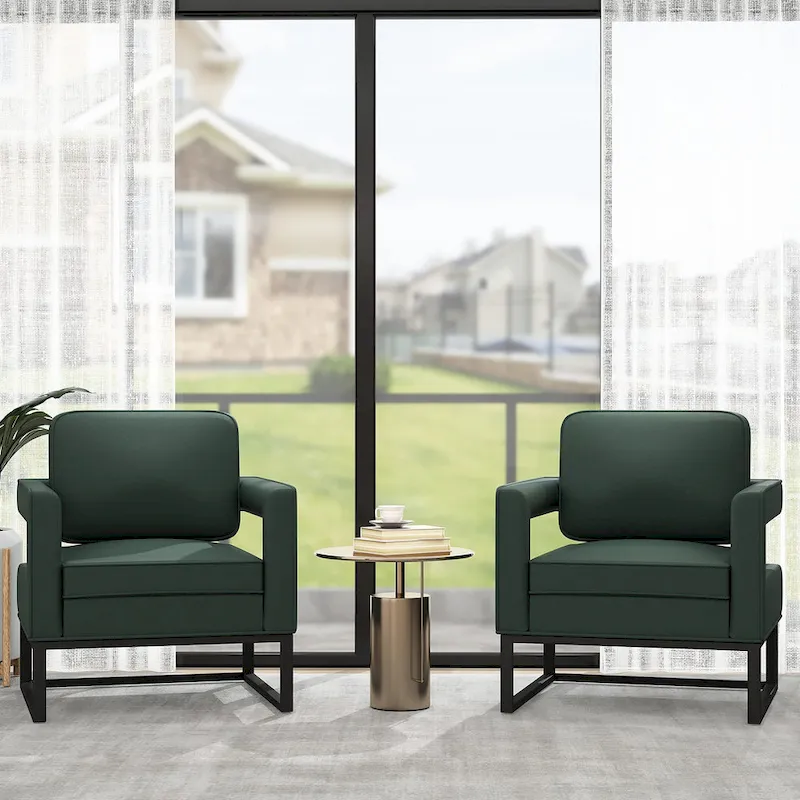 Modern Arm Accent Chair, Mid Century Living Room Chair Upholstered Lounge Chair