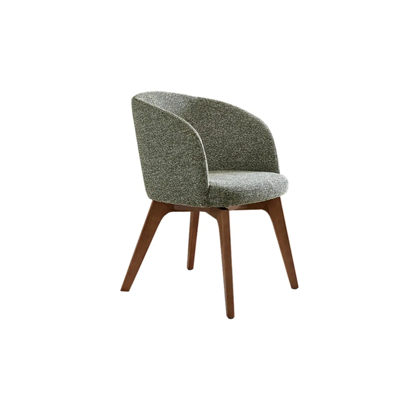 Modern Swivel Barrel Dining Chair with Arms