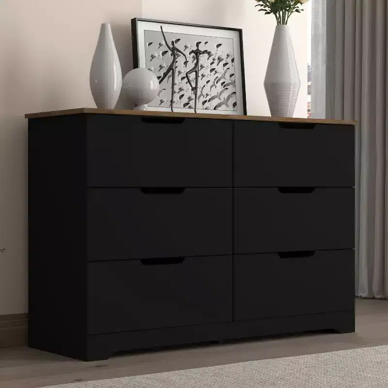 Galano 6 Drawer Dresser with Manufactured Wood Construction 47 W  15.6 D  31.7 H