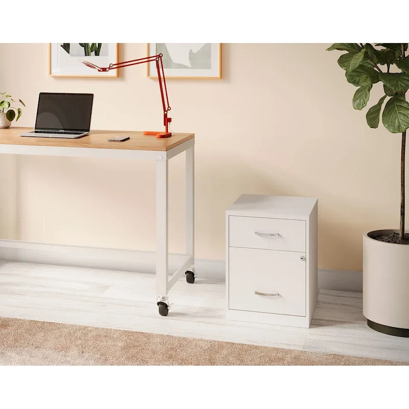 Space Solutions 18 Deep 2 Drawer Letter Width Vertical File Cabinet with Accessory Drawer