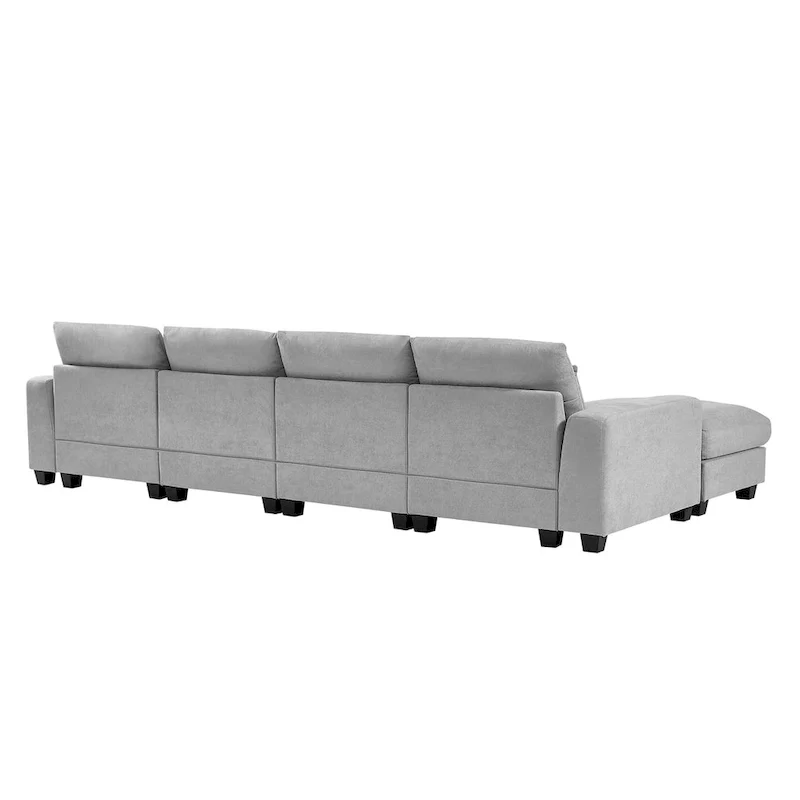 Merax Convertible Sofa Couch with Reversible Chaise