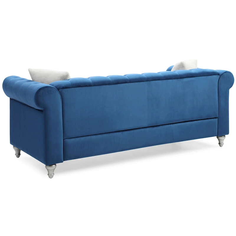 Raisa Microsuede Velvet Tufted Sofa