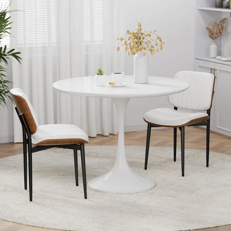 Mid Century Modern Dining Chairs, Upholstered Dining Chairs Set of 2