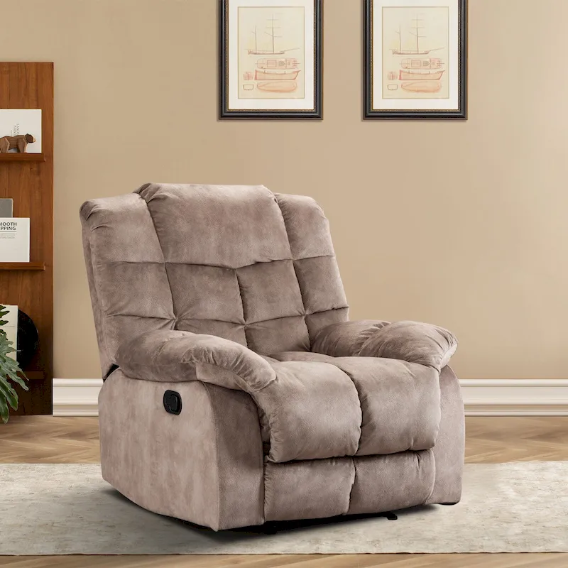 Manual Reclining Fabric Recliner and Single Sofa