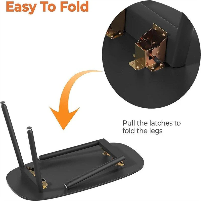 Folding Coffee Table Rustic Farmhouse Coffee Tables - 31.5D x 15.7W x 17.7H