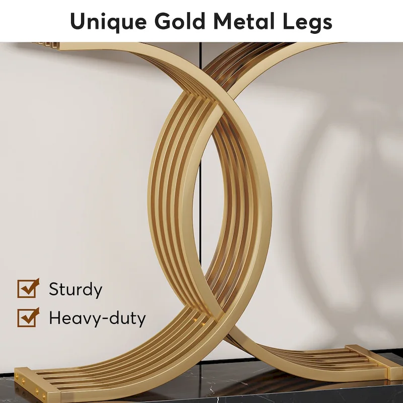 Modern Entryway Table, 39-Inch Console Accent Table, Narrow Wood Sofa Foyer Table