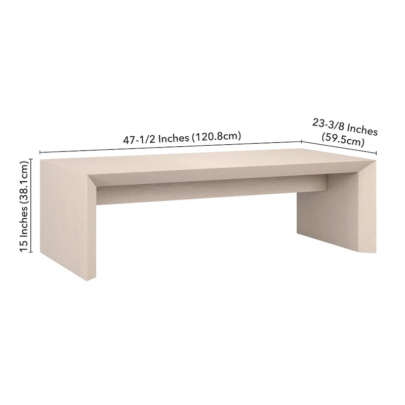 Oswin 48   Wide Rectangular Coffee Table - 47.5   Wide