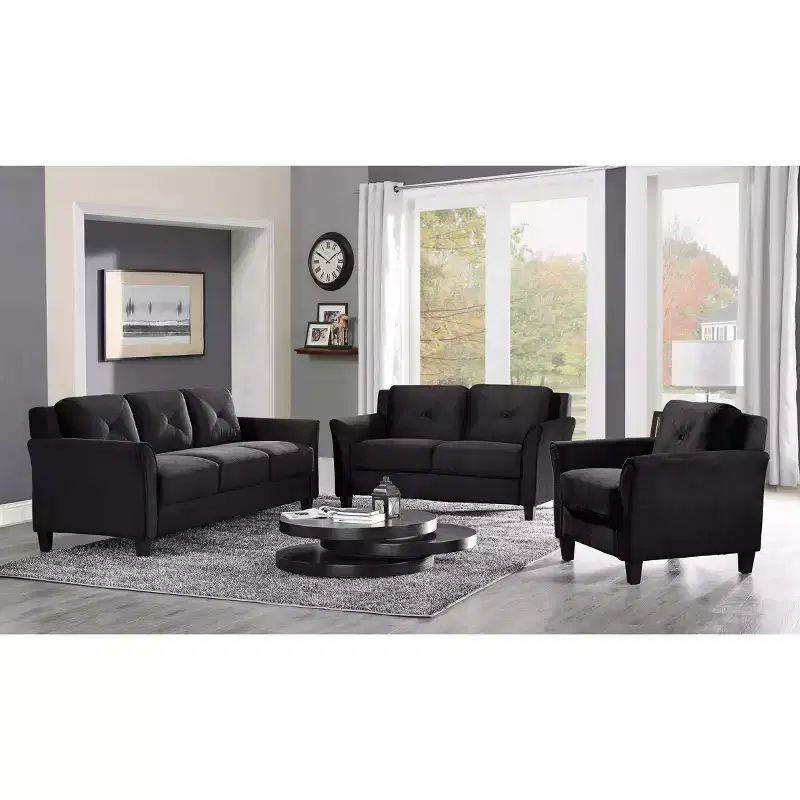 Harper Tufted Microfiber Sofa - Lifestyle Solutions