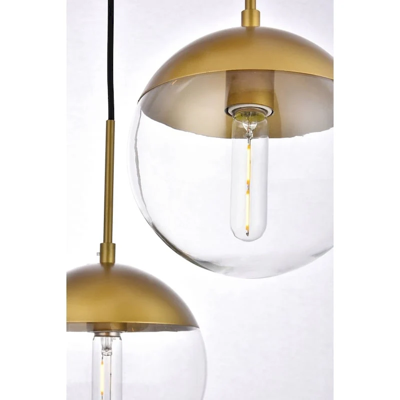 3-Light 18 inch Pendant with Clear Glass
