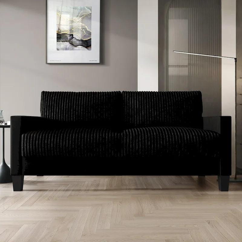 CraftPorch Corduroy Mid-Century Modern Velvet Upholstered Sofa