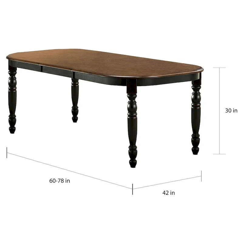 Mackenzie Country Antique Two-tone Dining Table by iNSPIRE Q Classic