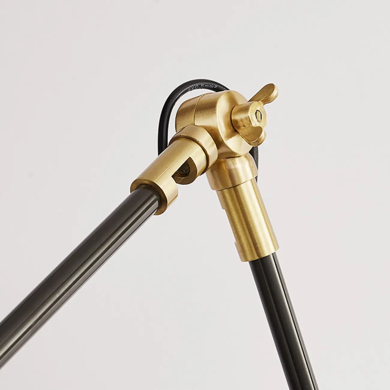 Industrial Amber Swing Arm LED Wall Sconce with Glass Shade