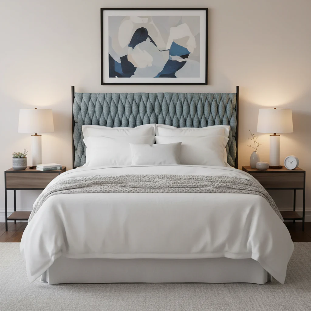 Silver Orchid Braided Matisse Queen Headboard