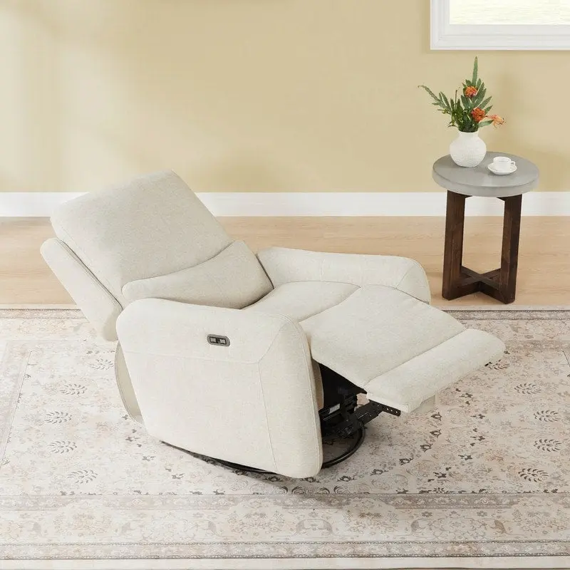 Adalyn Power Swivel Glider Recliner with Lumbar Pillow