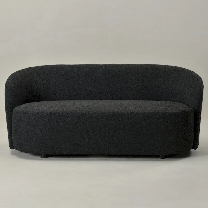 KINWELL Sherpa Upholstered Loveseat Boucle Sofa Couch, 68W