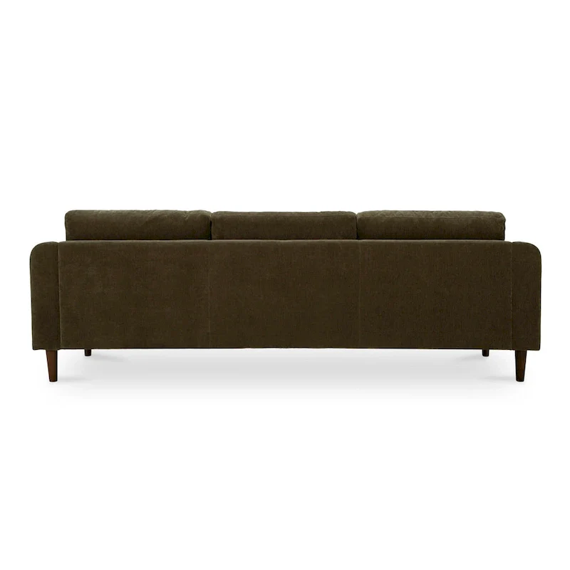 NADAAL STUDIOS Drew, Sectional with Reversible Chaise, Dark Brown - 98 X 59.2 X 33.5