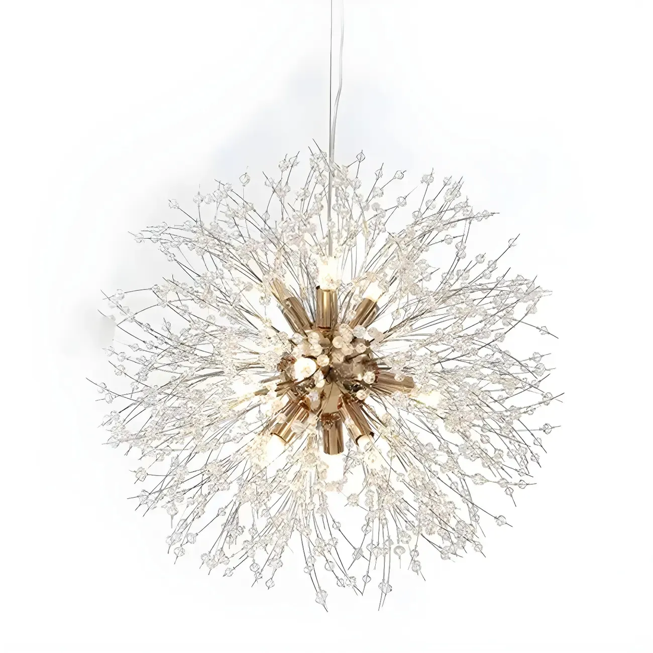 Adjustable Modern Gold Crystal Explosion Sputnik Chandelier