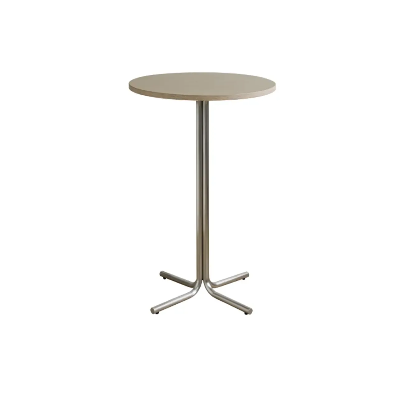 Modern Natural Wood Silver Metal Cross Legs Bar Tables