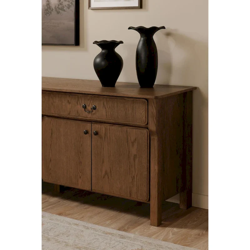 Bastian, Sideboard With drawers, Warm Brown - 78.5W x19.76D x32H