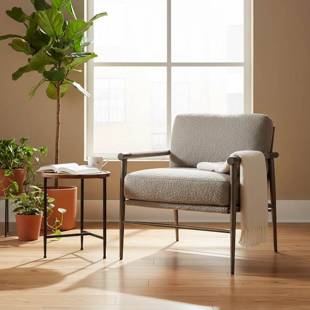 Upholstered Occasional Chair, Gray Wash