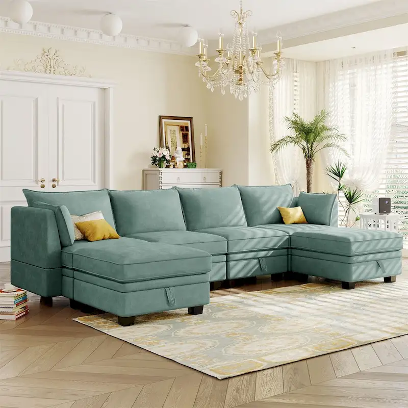 Merax Modern Large U-Shape Modular Sectional Sofa