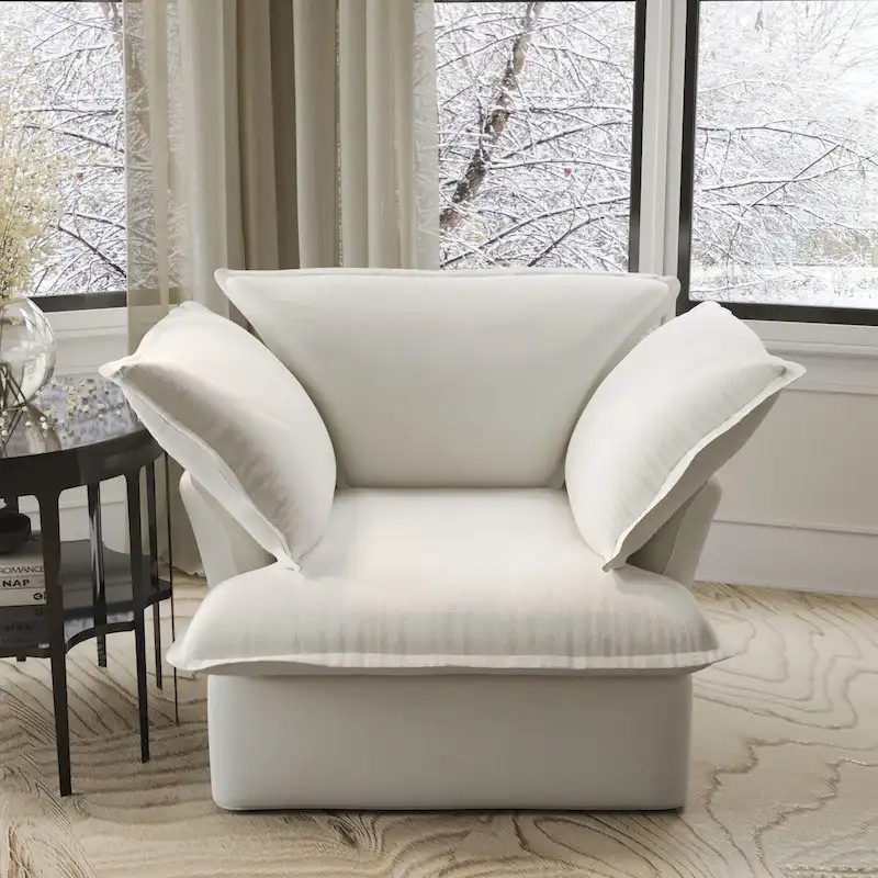 Modern Comfy Cloud Sofa Couch, Minimalist Down-Filled Sectional Sofas Couches, Cushion Covers Removable